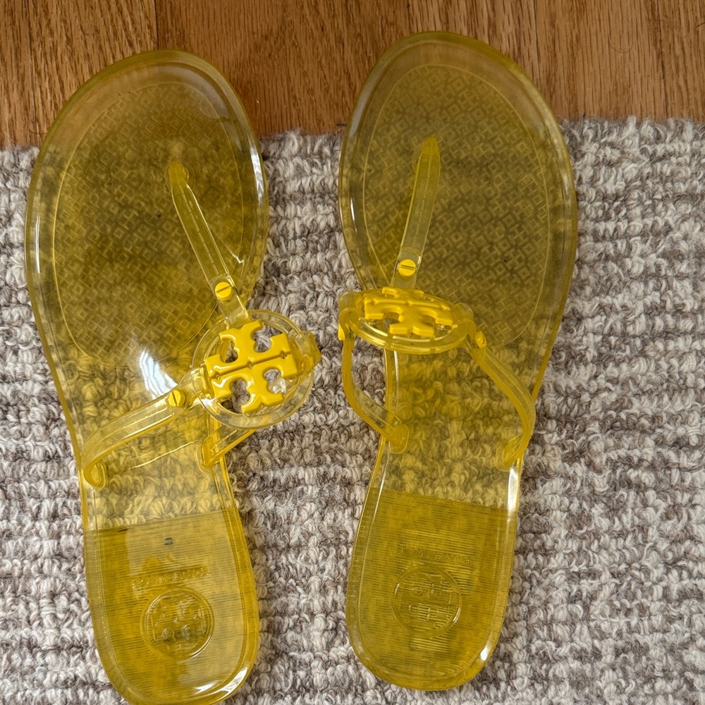 Yellow Transparent Sandals Tory Burch jelly